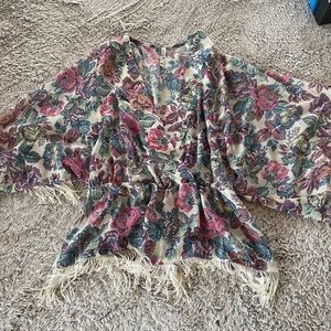 Floral Fringe Blouse